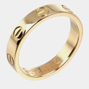 Cartier 18K Yellow Gold Love Band Ring EU 49