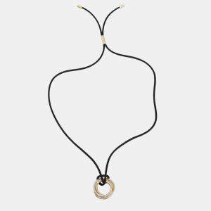 Cartier Trinity 18k Tri-Gold Diamond Pendant Necklace