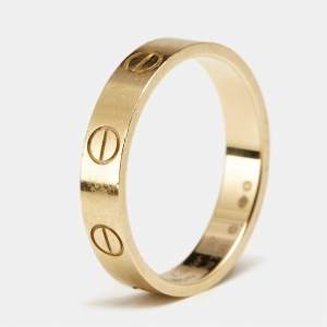 Cartier Love 18k Yellow Gold Wedding Band Ring Size 52