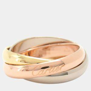 Cartier 18K Rose, Yellow and White Gold Trinity Band Ring EU 54