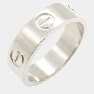 Cartier 18K White Gold Love Band Ring EU 52