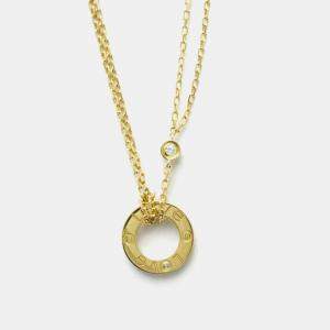 Cartier 18K Yellow gold 2 Diamonds LOVE Necklace