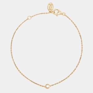 Pre Owned Cartier D'Amour Diamond 18k Yellow Gold XS Model Bracelet