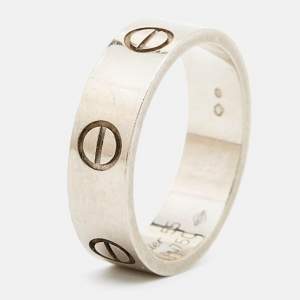 Pre Owned Cartier Love 18k White Gold Ring Size 55