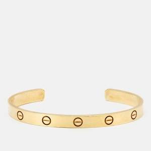 Cartier Love 18k Yellow Gold Cuff Bracelet 18
