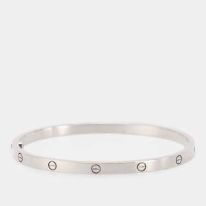 Cartier Love 18k White Gold Bangle Bracelet 16