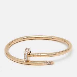Cartier Juste Un Clou Diamonds 18k Rose Gold Bracelet 15