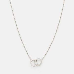 Cartier Love Interlocking Loops 18k White Gold Necklace