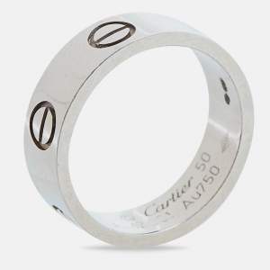 Cartier Love 18k White Gold Ring Size 50