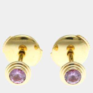 Cartier 18K Rose Gold and Sapphire d'Amour Stud Earrings