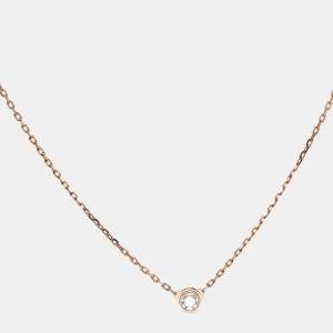 Pre Owned Cartier D'Amour Diamond 18k Rose Gold Large Model Chain Necklace