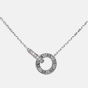 Cartier Love Diamond 18k White Gold Necklace