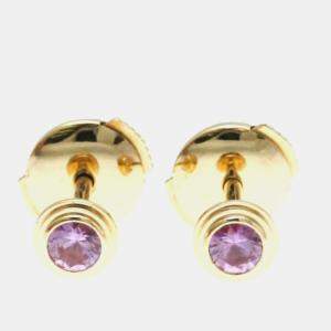 Cartier 18K Pink Gold Pink Sapphire d'Amour Stud Earrings