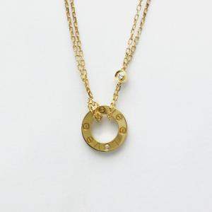 Cartier 18K Yellow Gold and Diamond Love Pendant Necklace