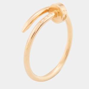 Pre Owned Cartier Juste Un Clou 18k Rose Gold Small Model Ring Size 58