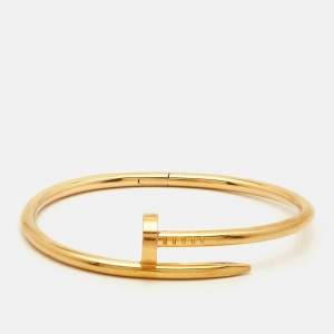 Pre Owned Cartier Juste Un Clou 18k Rose Gold Bracelet 17