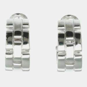 Cartier 18K White Gold Maillon Panthere Earrings