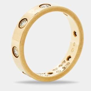 Cartier Love 8 Diamond 18k Yellow Gold Small Model Wedding Band Ring 51