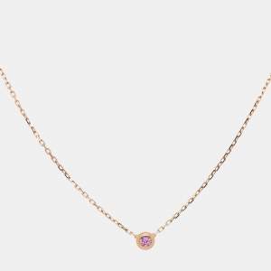 Cartier d'Amour Pink Sapphire 18k Rose Gold Necklace