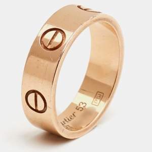 Cartier Love 18k Rose Gold Ring Size 53