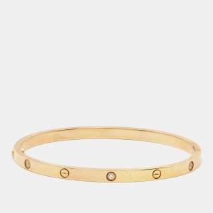 Cartier Love 6 Diamonds 18k Yellow Gold Small Model Bracelet 16