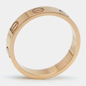 Pre Owned Cartier Love 18k Rose Gold Wedding Band Ring Size 50
