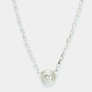 Cartier 18K White Gold and Diamond XS D'Amour Pendant Necklace 
