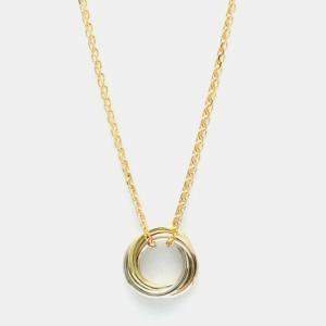 Cartier 18K Pink White Yellow Gold Trinity Pendant Necklace