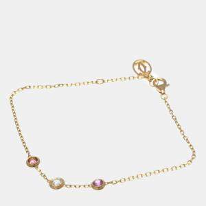 Cartier 18K Rose Gold, Sapphire and Diamond d'Amour Chain Bracelet