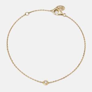 Pre Owned Cartier d'Amour Diamond 18k Yellow Gold Mini Model Bracelet