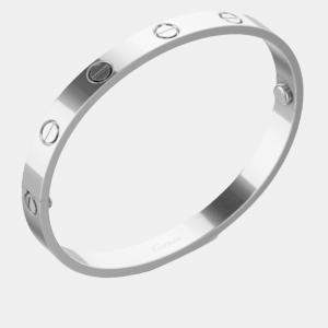 Cartier 18K White Gold Love Bangle Bracelet