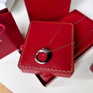 Cartier 18K White Gold, Ceramic, Emerald Panthere de Cartier Pendant Necklace