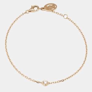 Pre Owned Cartier d'Amour Diamond 18k Rose Gold Small Model Bracelet
