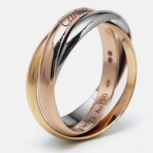 مملوكة مسبقًا Cartier Trinity 18k Three Tone Gold Small Model Ring Size 52