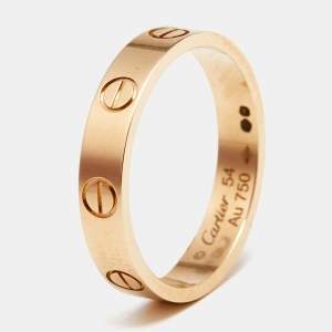 Cartier Love 18k Yellow Gold Small Model Ring Size 54
