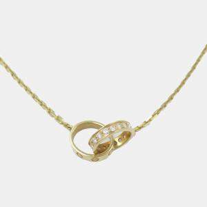 Cartier 18K Yellow Gold Baby Love Diamond Necklace