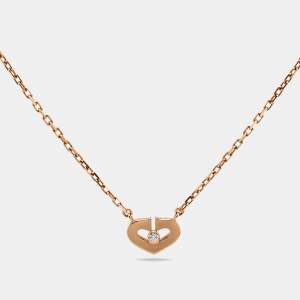 Cartier C Heart de Cartier Diamond 18k Rose Gold Necklace