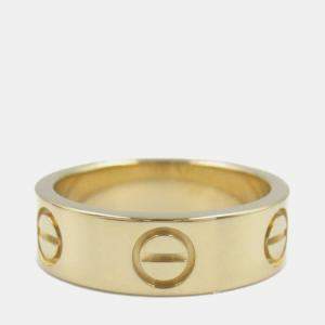 Pre Owned Cartier 18K Yellow Gold Love Band Ring EU 49
