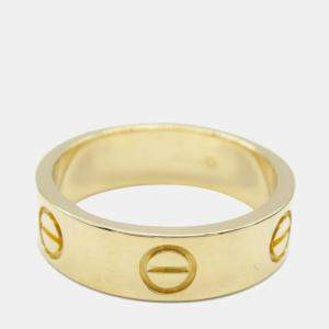 Cartier 18K Yellow Gold Love Band Ring EU 53