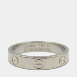 Cartier 18K White Gold Love Band Ring EU 51
