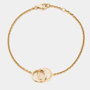 Pre Owned Cartier Love Interlocking Loops 18k Yellow Gold Bracelet