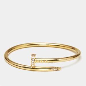 Cartier Juste Un Clou Diamonds 18k Yellow Gold Diamond Bracelet 17