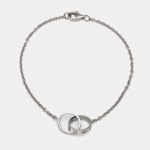 Cartier Love Interlocking Loops 18k White Gold Bracelet