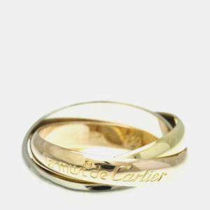 Cartier 18K Yellow Gold, Rose Gold, White Gold Trinity Ring EU 53