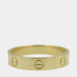 Cartier 18K Yellow Gold Small Love Ring EU 60