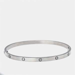 Cartier Love 18k White Gold Small Model Bracelet 18
