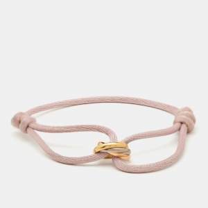 Cartier Trinity 18K Three Tone Gold Pink Cord Bracelet