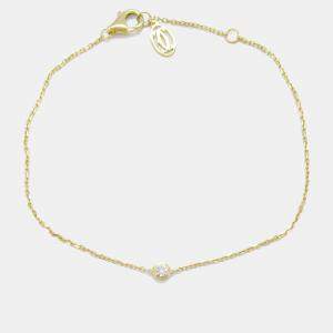 Cartier 18K Yellow Gold Diamond D'Amour Bracelet  