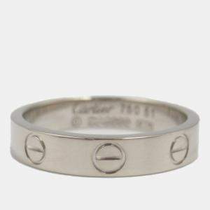 Cartier 18K White Gold Mini Love Ring  EU 51
