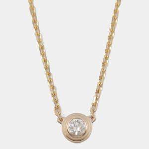Cartier 18K Pink Gold Xs Diamond D'Amour Necklace 